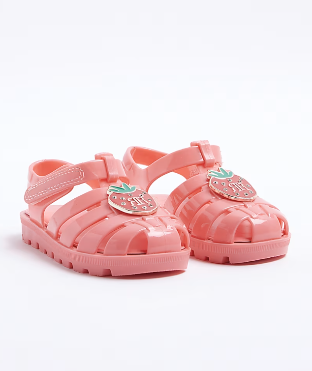 Jelly Sandals River Island Mini Shoes Mini Girls Pink Floral Jelly
